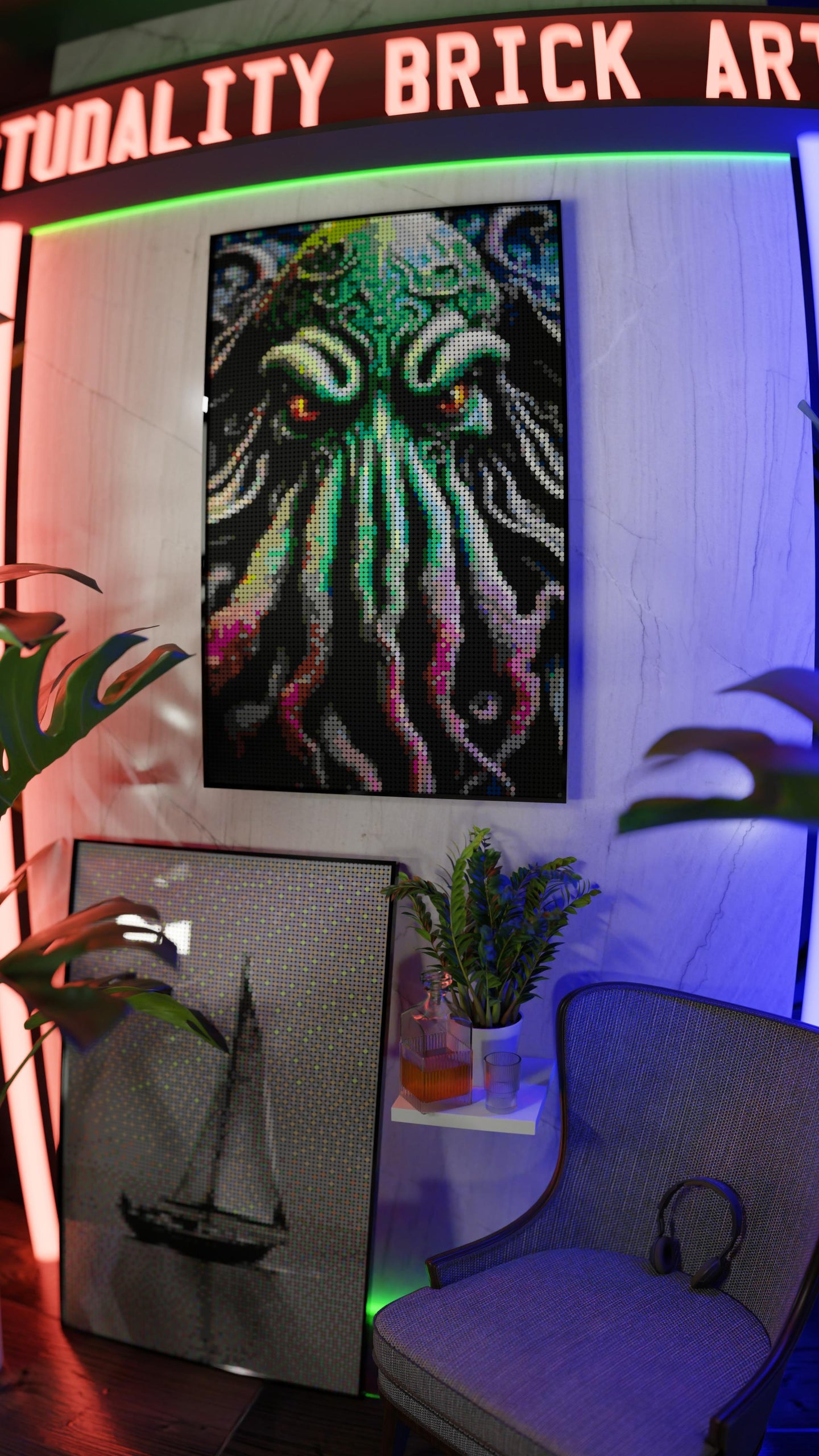 Arrival of Cthulhu LEGO® Style mosaic creative DIY building set